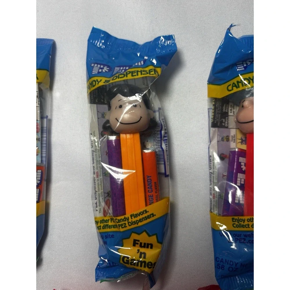 Peanuts Pez Dispensers Lot 5 Charlie Brown Snoopy Peppermint Patty Woodstock Vtg